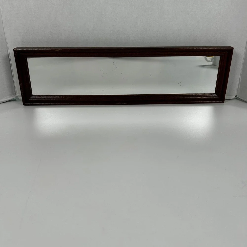 Transart Industries Mirror Set Brown 5pc Wood Frame Vintage, See Measurements
